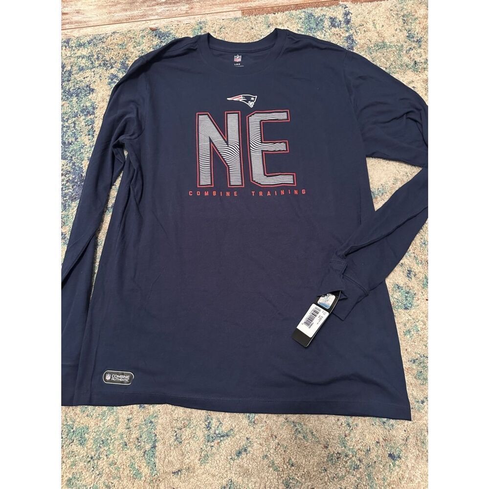 NWT NFL New England Patriots Combine Authentic Long-Sleeve Shirt